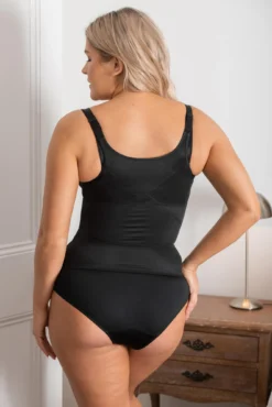 Hourglass Firm Control Back Smoothing Waist Cincher - Black -Curve by Lingerie 314256 20230412164700