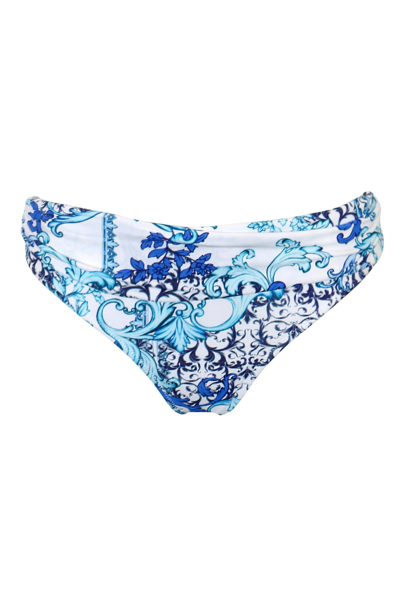 Amalfi Fold Over Brief - White/Blue 4 Amalfi Fold Over Brief - White/Blue - Image 4