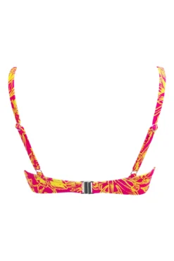 Freedom Underwired Non Padded Wrap Top - Pink/Yellow 13 Freedom Underwired Non Padded Wrap Top - Pink/Yellow -Curve by Lingerie 315134 20230526132300