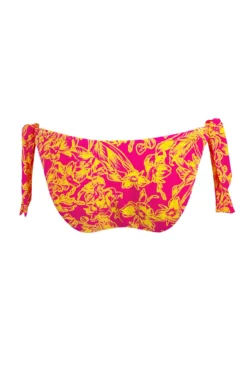 Freedom High Leg Tie Side Brief - Pink/Yellow -Curve by Lingerie 315159 20230526132400