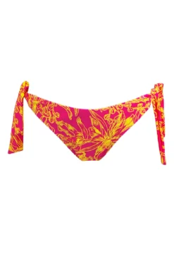 Freedom High Leg Tie Side Brief - Pink/Yellow -Curve by Lingerie 315160 20230526132400