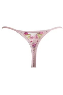 India Embroidery V-Shape Thong - Soft Pink -Curve by Lingerie 315355 20230426172300
