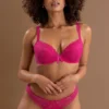 Rebel Plunge Brazilian Set - Hot Pink