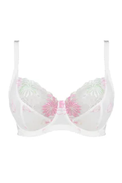 St Tropez Full Cup Set - White/Pink/Green -Curve by Lingerie 315848 20230510160400