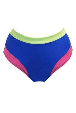 Palm Springs High Leg Tummy Control Brief - Ultramarine/Pink/Citrus -Curve by Lingerie 316166 20230516093400