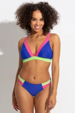 Palm Springs Colour Block Tab Brief - Ultramarine/Pink/Citrus