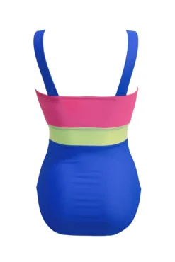 Palm Springs Colour Block Tummy Control Swimsuit - Ultramarine/Pink/Citrus 11 Palm Springs Colour Block Tummy Control Swimsuit - Ultramarine/Pink/Citrus -Curve by Lingerie 316183 20230516093500