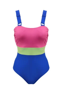 Palm Springs Colour Block Tummy Control Swimsuit - Ultramarine/Pink/Citrus 10 Palm Springs Colour Block Tummy Control Swimsuit - Ultramarine/Pink/Citrus -Curve by Lingerie 316184 20230516093500