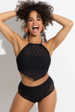 Summer Breeze High-Waist Brief - Black -Curve by Lingerie 316215 20230516102400