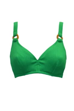 Cali Recycled Hidden Underwired Top - Green -Curve by Lingerie 316247 20230530090900