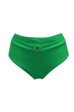 Cali Recycled High Waist Belted Control Brief - Green -Curve by Lingerie 316263 20230530091300