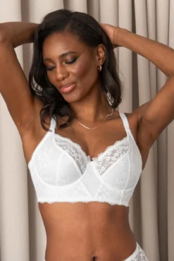 Flora Longline Underwired Bra - White