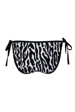 Glamazon High Leg Tie Side Brief - Black/White -Curve by Lingerie 316789 20230530095500