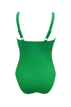 Cali Recycled Ring Underwired Control Swimsuit - Green -Curve by Lingerie 316817 20230605164300