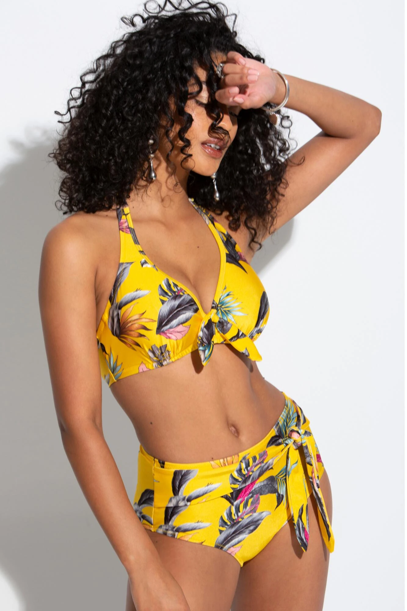 Paradiso Belted High Waisted Control Brief - Yellow 2 Paradiso Belted High Waisted Control Brief - Yellow - Image 2