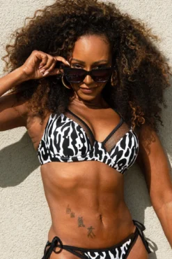 Glamazon Underwired Double Strap Top - Black/White