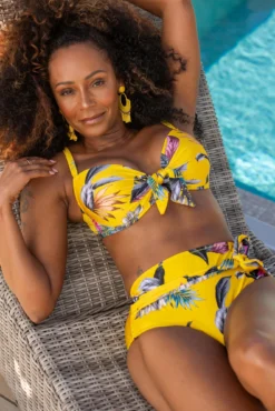 Paradiso Belted High Waisted Control Brief - Yellow