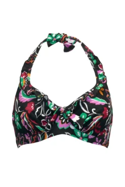 Sunshine Underwired Halter Top - Black Multi -Curve by Lingerie 317374 20230606111800