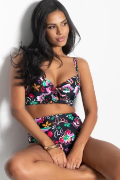 Sunshine Padded Underwired Tie Top - Black Multi 10 Sunshine Padded Underwired Tie Top - Black Multi -Curve by Lingerie 317436 20230612150300