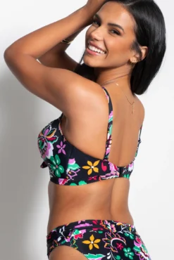 Sunshine Padded Underwired Tie Top - Black Multi 11 Sunshine Padded Underwired Tie Top - Black Multi -Curve by Lingerie 317437 20230612150300