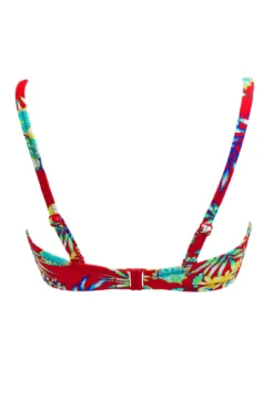 Heatwave Strapless Lightly Padded Top - Red Floral -Curve by Lingerie 317491 20230814123300