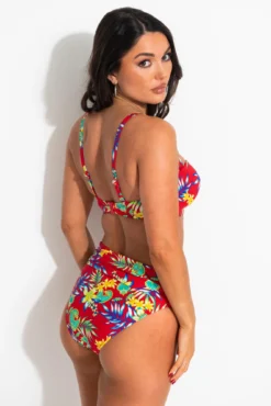 Heatwave Fold Over Tie Brief - Red Floral -Curve by Lingerie 317746 20230714115100