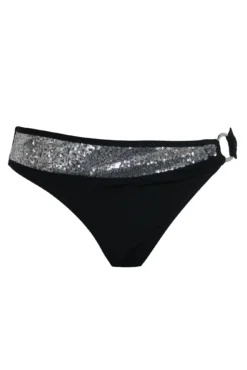 Sea Queen Sequin Ring Detail Brief - Black/Silver -Curve by Lingerie 317882 20230606113600