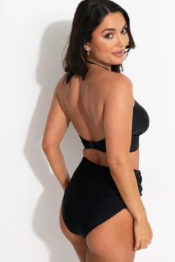 Space Non-Wired Halter Top - Black -Curve by Lingerie 318063 20230608150100