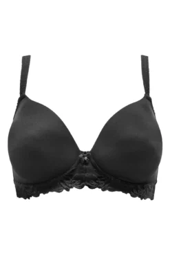 St Tropez Padded Non-Wired T-Shirt Bra - Black -Curve by Lingerie 319011 20230721153900