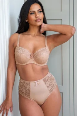 Rebel Underwired Side Support Bra - Almond 8 Rebel Underwired Side Support Bra - Almond -Curve by Lingerie 319072 20230725150600