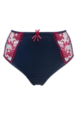 Imogen Rose Embroidered Brief - Navy/Raspberry -Curve by Lingerie 319396 20230728090500