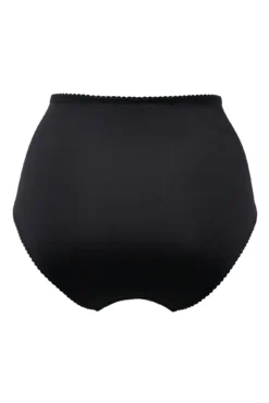 Soiree Embroidery High-Waist Deep Brief - Black/Pink -Curve by Lingerie 319827 20230904095000