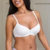 St Tropez Padded Balcony Bra - White