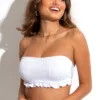 Free Spirit Strapless Underwired Top. - White