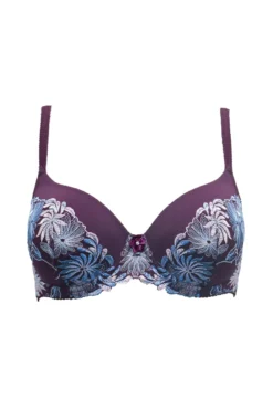 St Tropez Padded Balcony Bra - Purple/Blue -Curve by Lingerie 321698 20230904095300