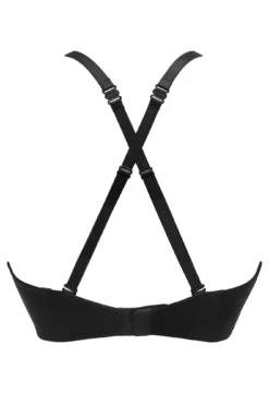 Definitions U Wire Plunge Low Back Push Up Bra - Black -Curve by Lingerie 321799 20230830094300