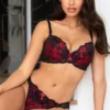 Amour Brazilian Brief - Black/Scarlet