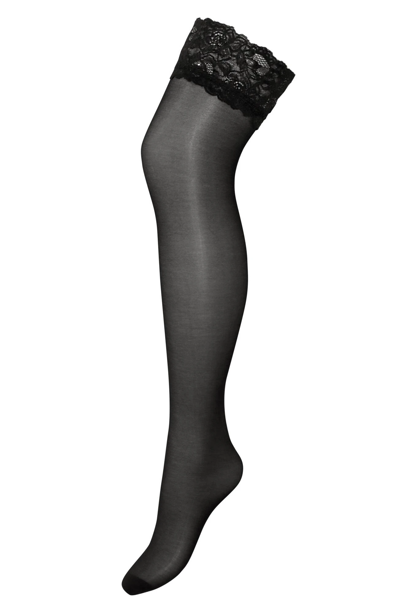 Allure Lace Top 15 Denier Stocking - Black 3 Allure Lace Top 15 Denier Stocking - Black - Image 3